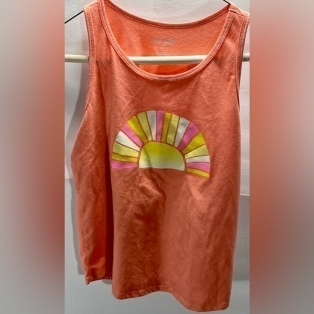 CAT & JACK GIRLS T-Shirt PINK WOTH RAINBOW EMBLEM